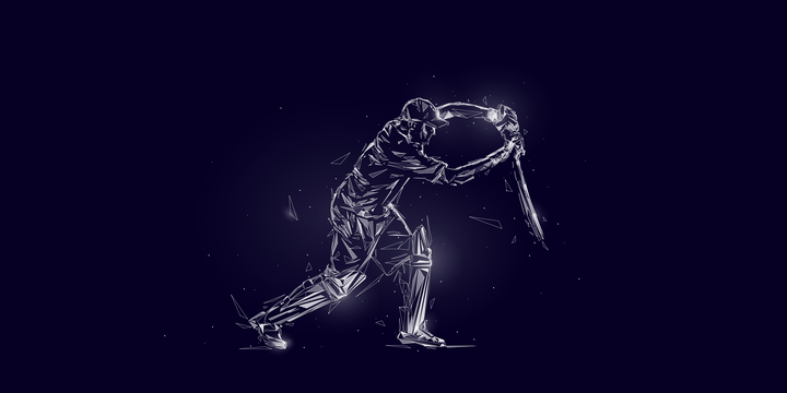 Cricket player illustration